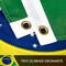 G128 Brazil (Brazilian) Flag | 3x5 feet | Double Sided Embroidered 210D Indoor/Outdoor, Brass Grommets, Heavy Duty Polyester